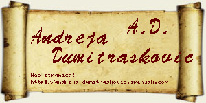 Andreja Dumitrašković vizit kartica
